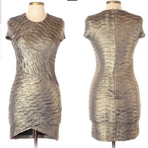 Torn by Ronny Kobo M Metallic Mini Dress Kaitlyn